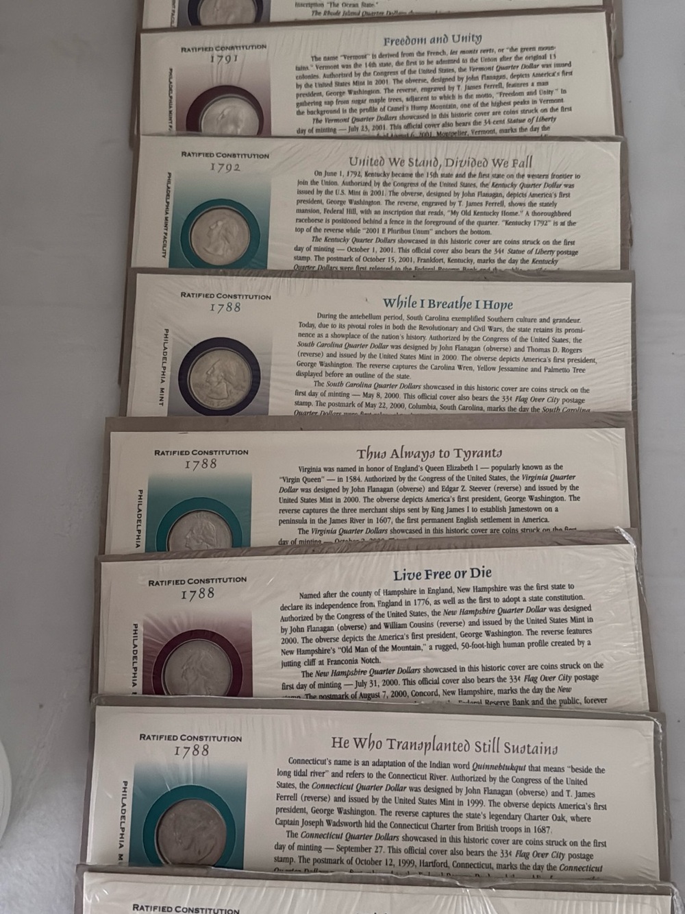 26 Collectible State Quarter First Day Coin Covers 3 Territories